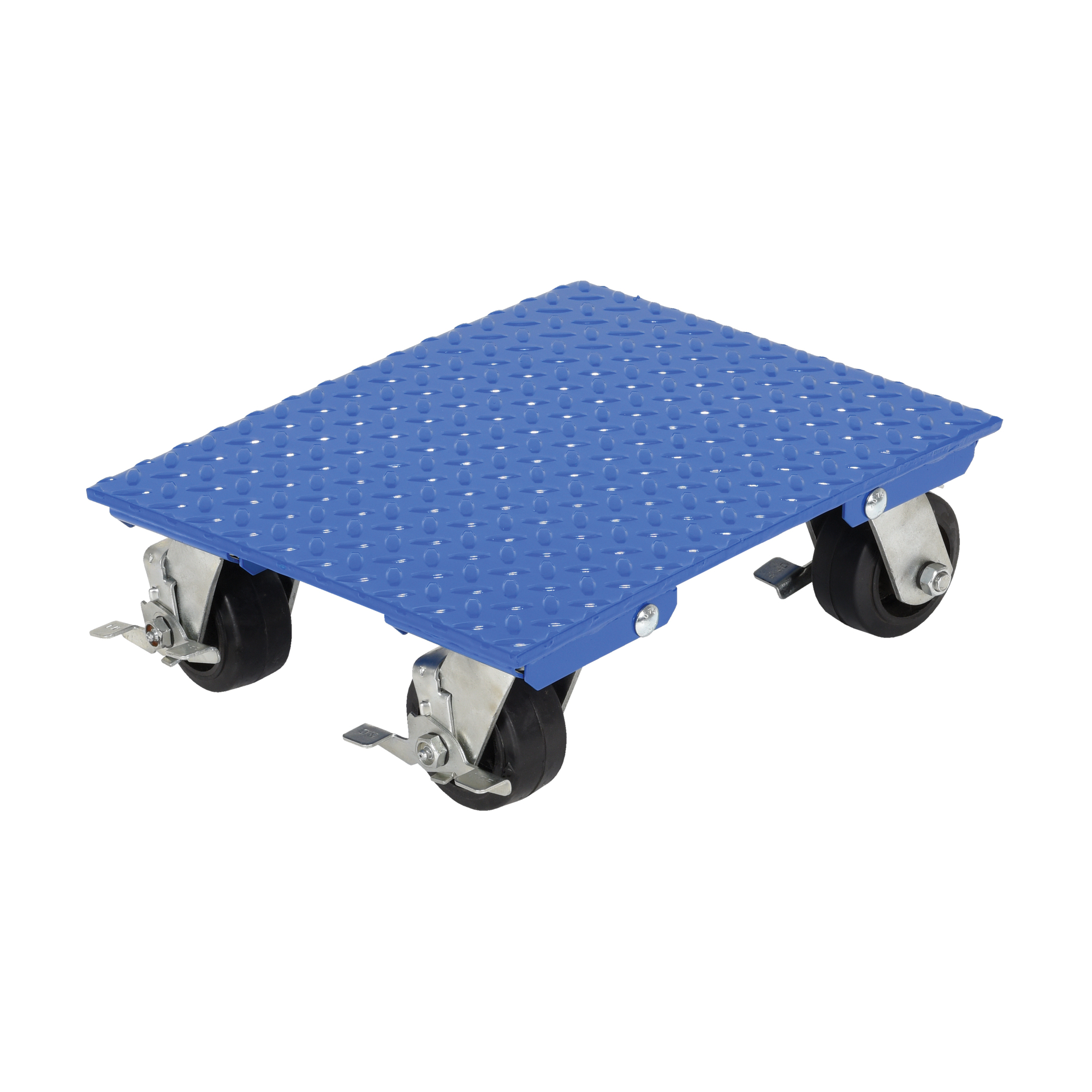 Vestil Steel Plate Dolly - 18in. x 24in., 1200-Lb. Capacity, Mold-On Rubber Casters, Model# VPLDO/S-1824-AS